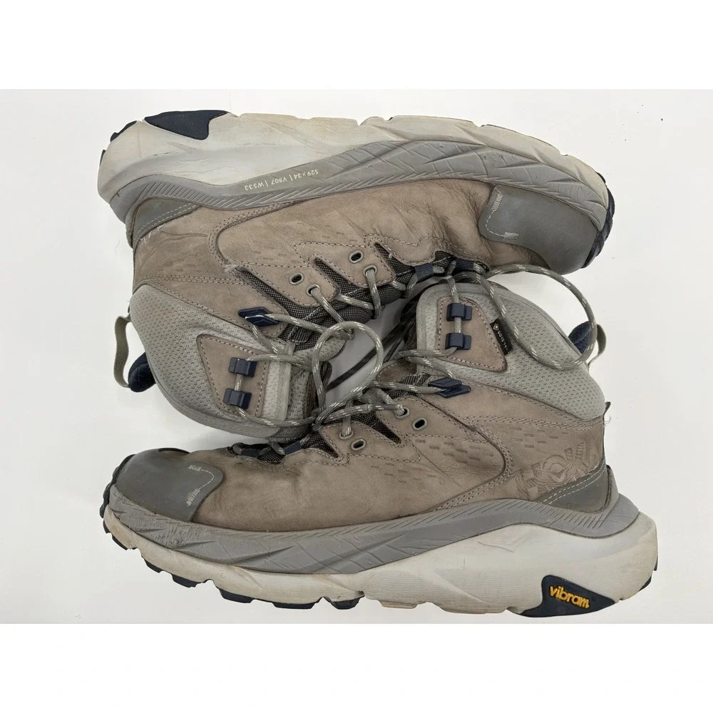 HOKA One One Men's Kaha 2 Mid GTX Gore-Tex Gray Hiking Boots Shoes, Size 9D